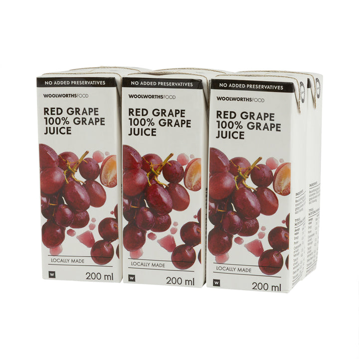 100% Red Grape Juice 6x200ml