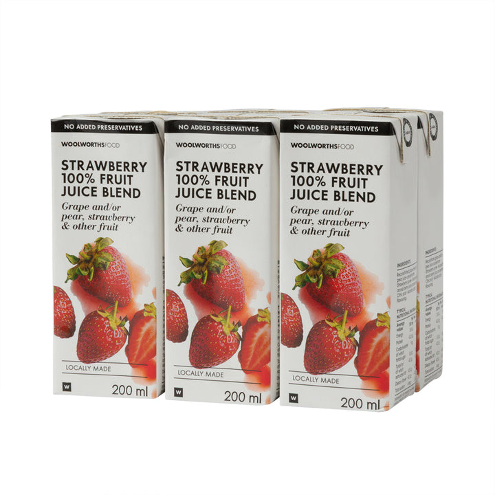 100% Strawberry Fruit Juice Blend 6x200ml