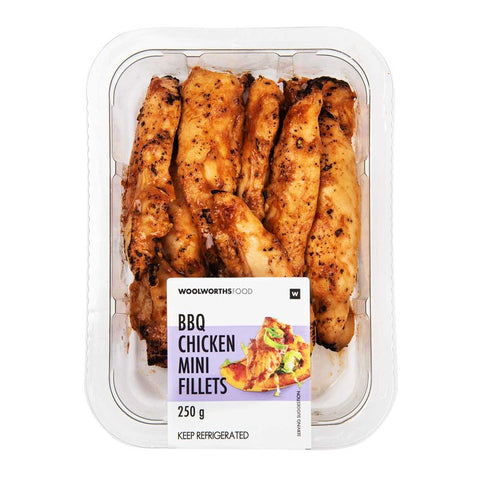 Flame Grilled Sticky BBQ Chicken Mini Fillets 250g