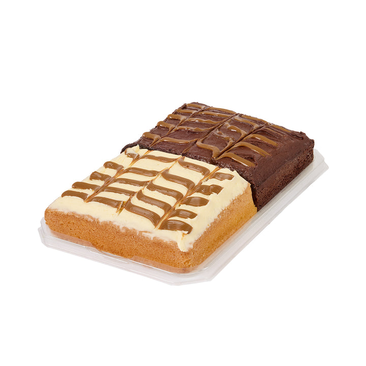 Chocolate & Vanilla Caramel Tray Bake 830g