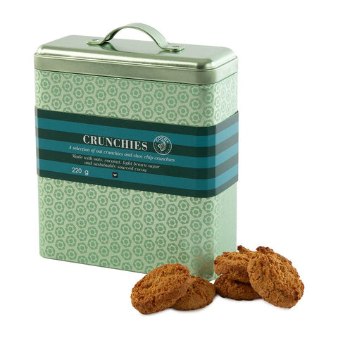 Christmas Oat and Choc Chip Crunchie Selection in Green Tin 220 g