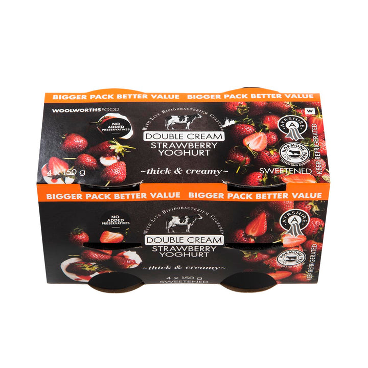 Double Cream Ayrshire Strawberry Yoghurt 4 x 150 g