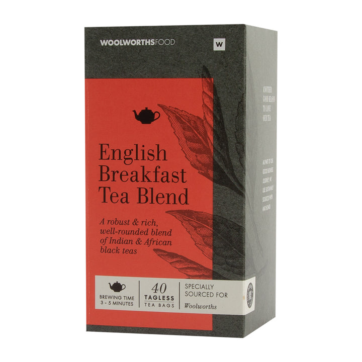 English Breakfast Tagless Tea Bags 40 pk