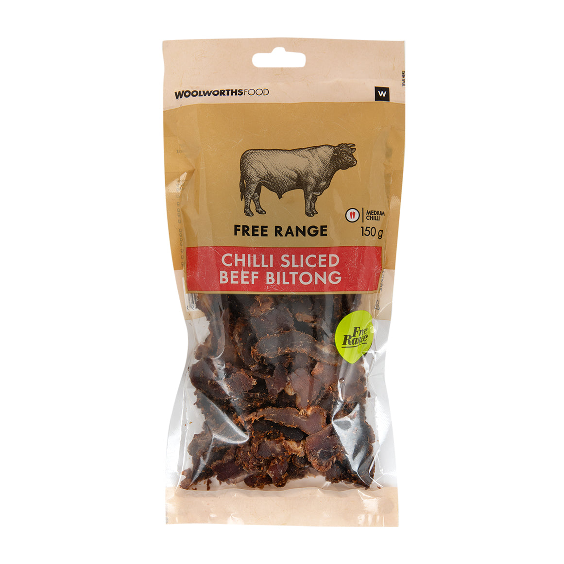 Free Range Chilli Beef Sliced Biltong 150 g