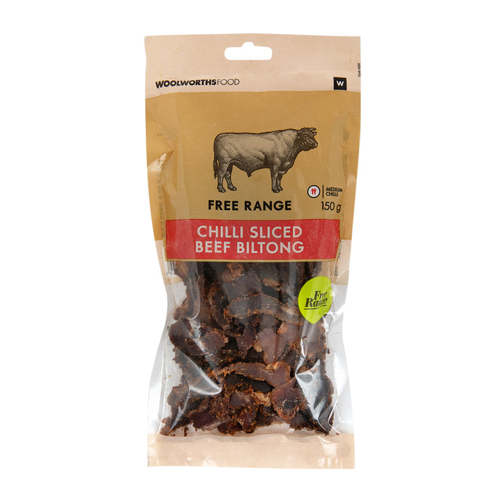 Free Range Chilli Beef Sliced Biltong 150 g