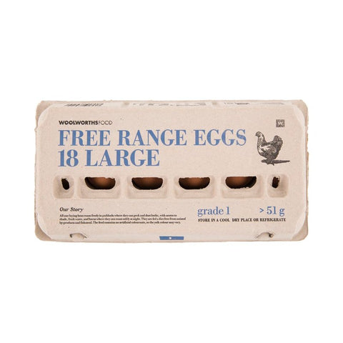 Free Range Large Eggs 18Pk