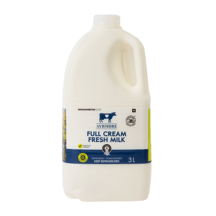 Fresh Full Cream Ayrshire Milk 3L