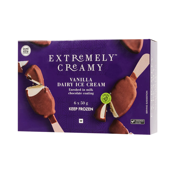Extremely Creamy Mini Vanilla Solos Dairy Ice Cream 6 x 50 g