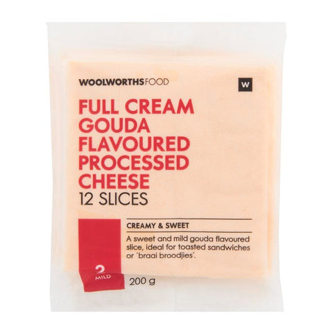 Full Cream Gouda Flavoured Processed Cheese Slices 200g