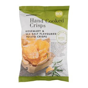 Hand Cooked Rosemary and Sea Salt Flavoured Potato Crisps 125 g