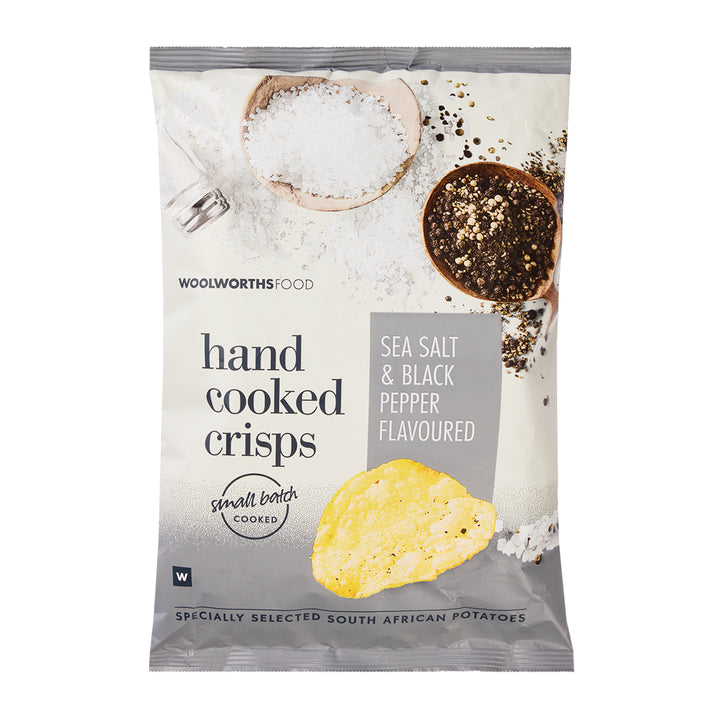 Handcooked Sea Salt & Black Pepper Potato Crisps 125g