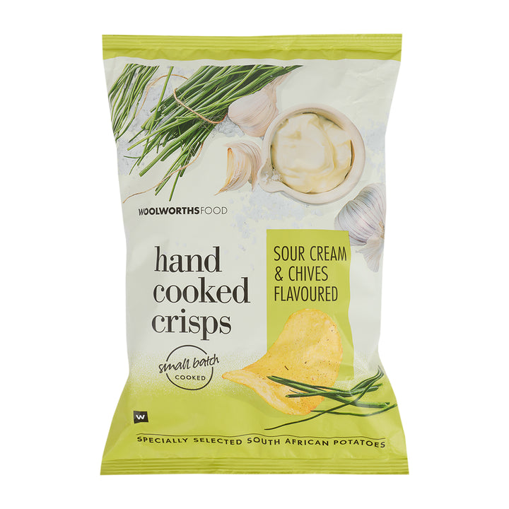 Handcooked Sour Cream & Chives Flavoured Potato Crisps 125g