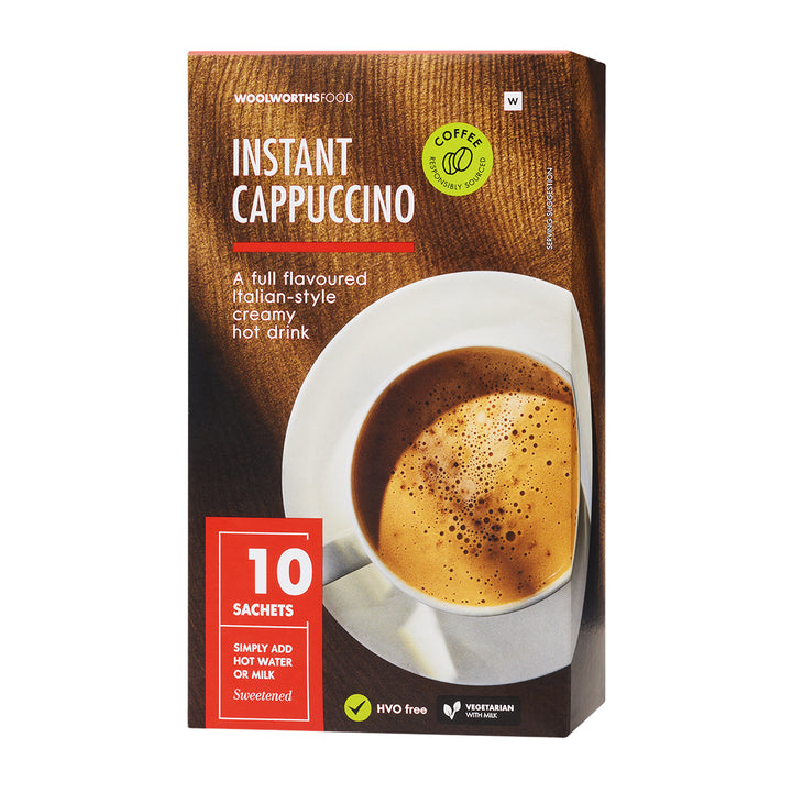 Instant Cappuccino Sachets 10x18g