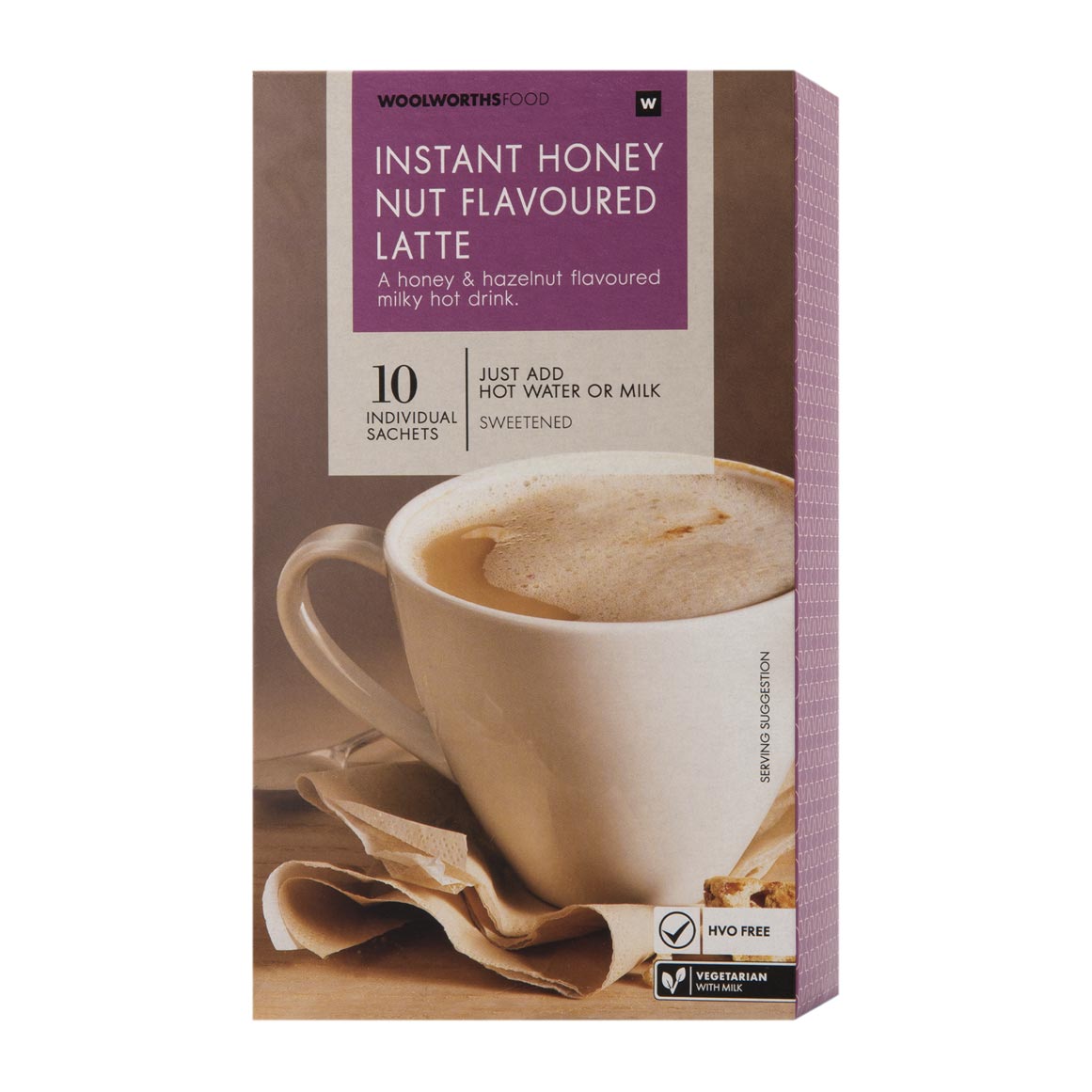 Instant Honey Nut Flavoured Latte Sachets 10 x 18 g
