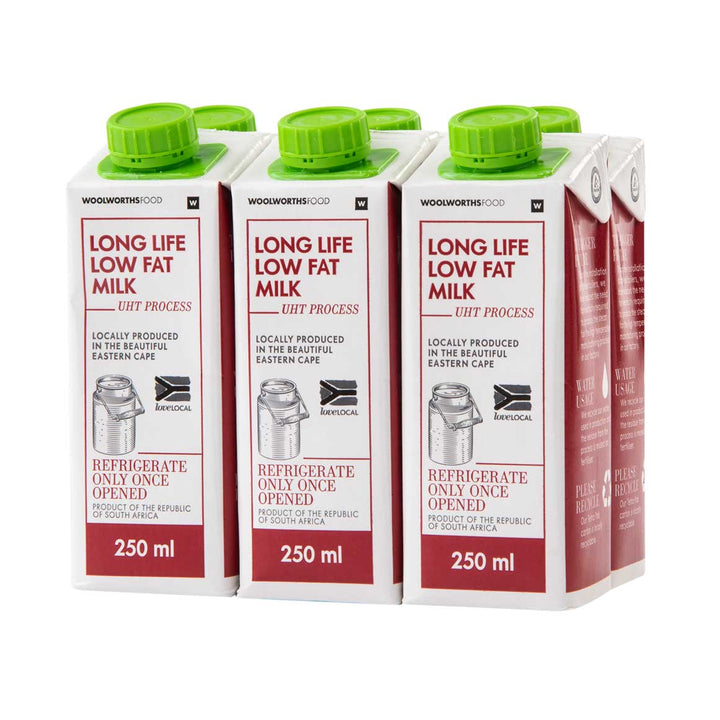 Long Life Low Fat Milk 6x250ml