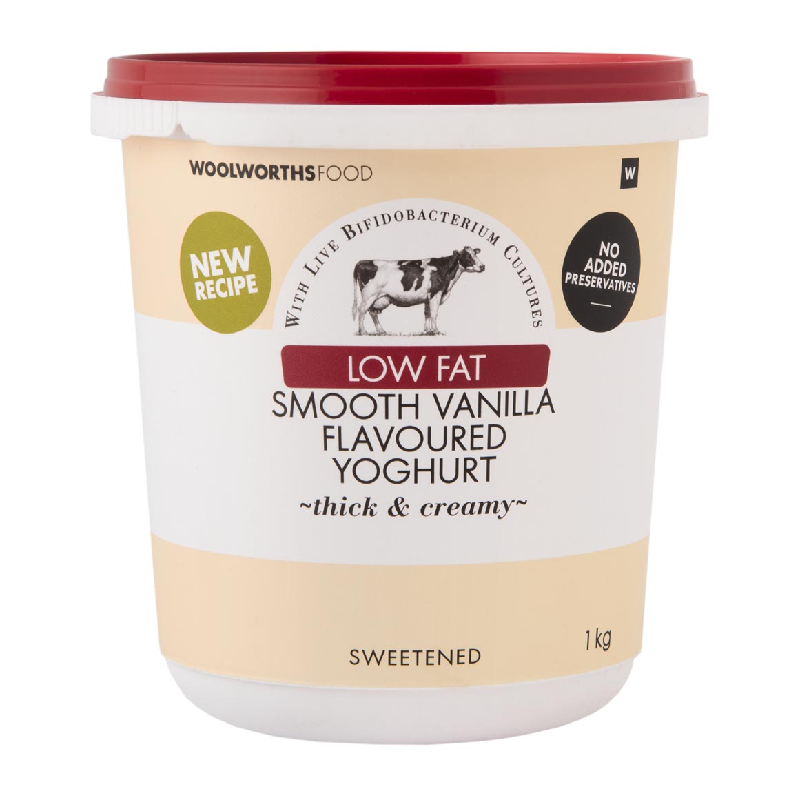 Low Fat Smooth Vanilla Flavoured Yoghurt 1Kg