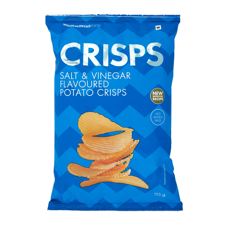 Salt & Vinegar Flavoured Potato Crisps 125 g