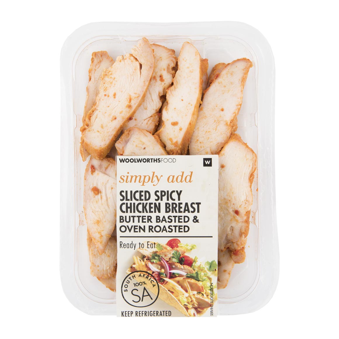 Sliced Spicy Butter Basted Chicken Breast 140g