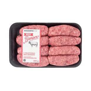 Beef Bangers 500g