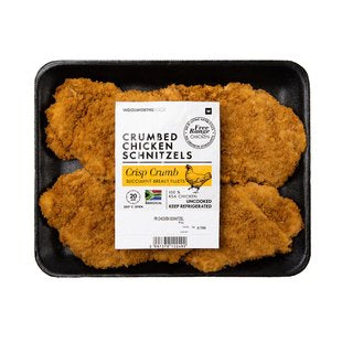 Crumbed Free Range Chicken Schnitzels Avg 700 g