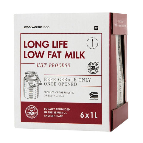 Long Life Low Fat Milk 6x1L