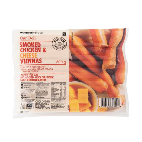 Smoked Chicken & Cheese Viennas 500g