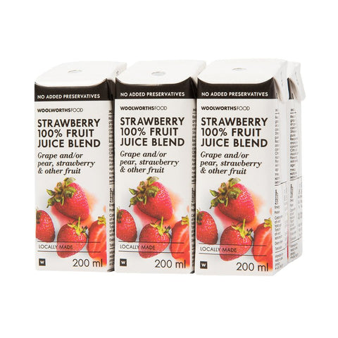 100% Strawberry Fruit Juice Blend 6x200ml