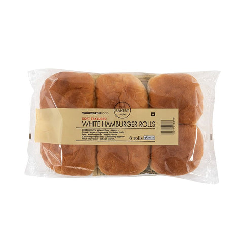 White Hamburger Rolls 6Pk